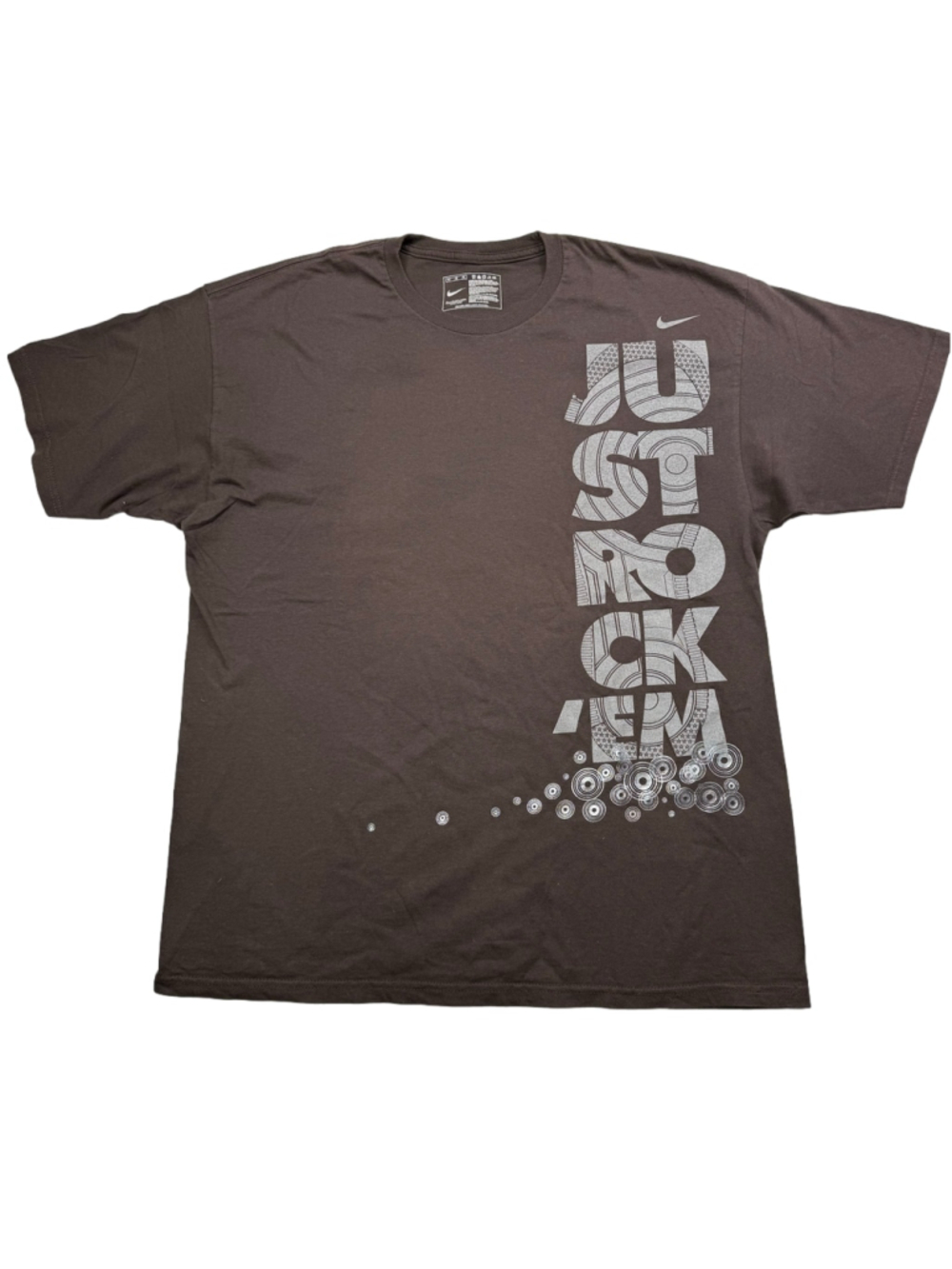 Men's‎ Nike Just Rock 'Em Graphic T-Shirt Brown XL Casual Workout Wear